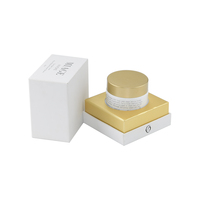 Boîte en carton écologique personnalisée, emballage de luxe en papier doré pour cosmétiques, soins de la peau, crème pour le visage, flacon, pot, plateau EVA, gaufrage