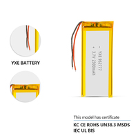 Batteries rechargeables semi-solides YXE UN38.3 3.7V/2300mAh 952777 pour l'électronique grand public, résistantes à la chaleur