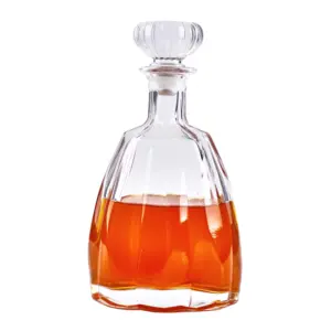 Nhà Máy bán hàng trực tiếp trong suốt Chai thủy tinh 200ml 500ml 700ml 750ml thủy tinh rỗng Vodka Chai