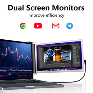 Écran d'ordinateur <span class=keywords><strong>secondaire</strong></span> <span class=keywords><strong>portable</strong></span> de type panneau IPS Full HD double moniteur <span class=keywords><strong>portable</strong></span> de 14 pouces pour Mac et Windows - Product Image 2