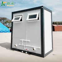 Toilettes Portables Préfabriquées Assis-Accroupi Salle de Bain Mobile Extérieure avec Lavabo