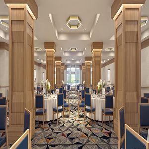 Tapis de salle de bal au design moderne personnalisé Casino Axminster de luxe Tapis floral classique Vague 5 étoiles Hôtel Casino Tapis de luxe - Product Image 2