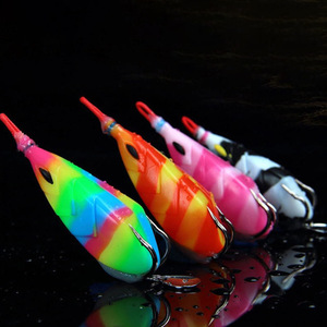 Chất Lượng Cao 13G 6Cm Topwater Mềm Thu Hút Nhân Tạo Bass Ếch Thu Hút Mềm Mồi Nổi Cá Thu Hút Silica Với Đen Vua Kong Móc - Product Image 2