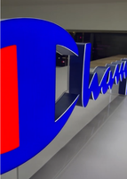 Caractères lumineux en néon en acrylique avec finition peinte en alliage d'aluminium usiné CNC, service personnalisé, modèle de marque AB Yakeli-01