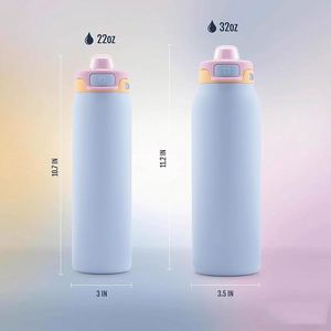 Macaron Color Thermos Cup <b>Insulated</b> Stainless Steel Leak Proof Travel <b>Mug</b> for Hot Cold Drinks Daily Office Outdoor Use - Product Image 2