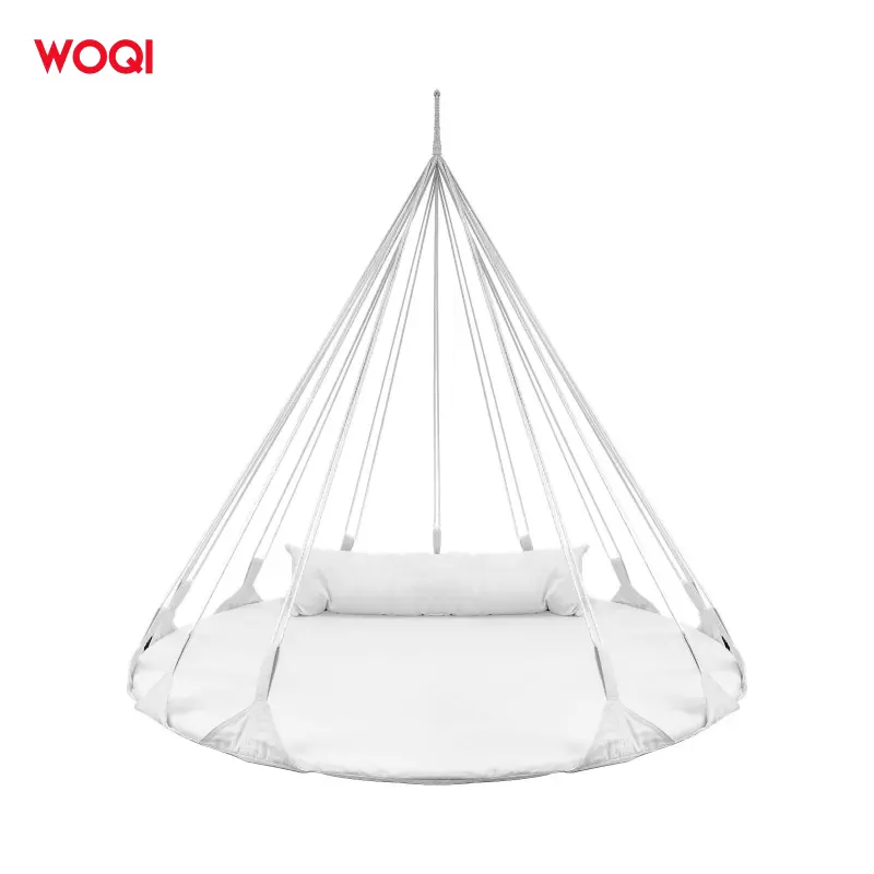 WOQI Premium Cotton Double Hammock Hang Swing Nest Chair con cuscino per viaggi interni o all'aperto