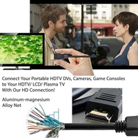 Cable HDMI Tipo A Macho a Mini HDMI Tipo C Macho Xput, Full HD 1080P 3D con Ethernet, Cable de Video Negro para Monitor de Cámara HD