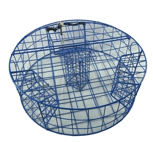 Crab Lobster Trap Plastic Coated Metal Fishing Trap - Product Image 2