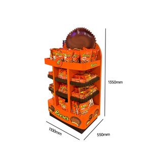 ชั้นวางโชว์ขนมกระดาษแข็งช็อคโกแลตสำหรับวางแสดงสินค้าในร้านค้าปลีกออกแบบได้ตามต้องการ - Product Image 2