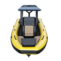 Bateaux gonflables de luxe Rhib960 à double coque Orca Hypalon/PVC RIB en aluminium rigide avec toit rigide se connecte à l'aile arrière