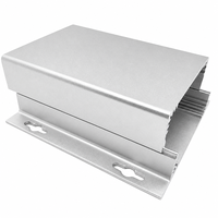 Boîtier en aluminium extrudé 120*50mm, corps en U en deux parties, couleur argent, avec flans de montage à trou de serrure, longueur personnalisable, pour boîtier de commande