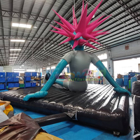 Ballons publicitaires géants gonflables d'extérieur sur le thème des dessins animés, sculptures de personnages en tissu Oxford, résistance au soleil 1 an, vente en gros