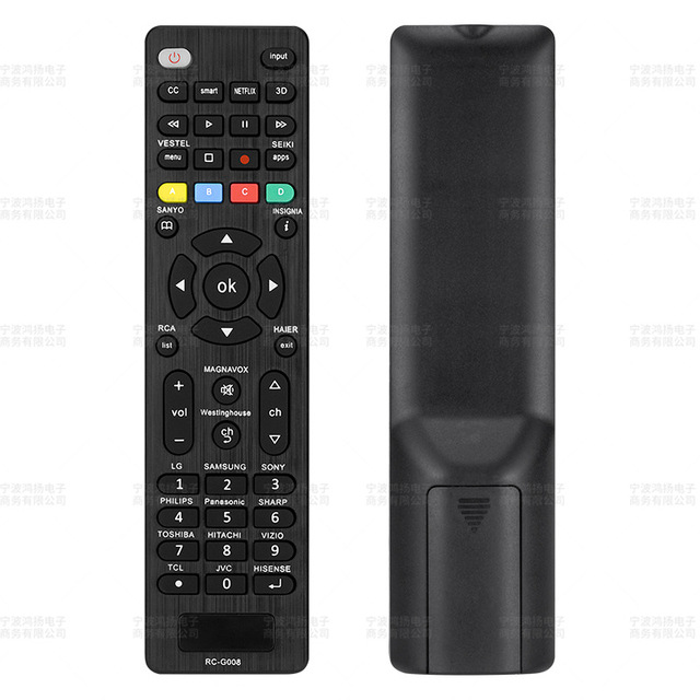 RC-G008 Universal Smart TV Remote Control (English Version) Compatible with Sony LG JVC More Made in China