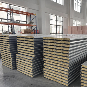 Tùy chỉnh cấu trúc cách điện Bảng điều khiển không thấm nước chống cháy siding bên ngoài kim loại thép lợp tường đá len Sandwich Panel - Product Image 3