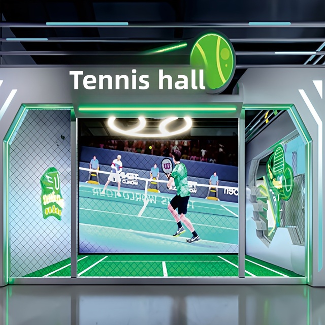 Ar Tennis Projection Game Smart Sports Equipment Indoor Tennis Trainer Tennis Training Simulator Interactive Sports Games Center