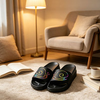 Sandales plates personnalisées résistantes à l'usure pour femmes, imprimé escargot coloré, pour la maison, les vacances, les loisirs, vente en gros