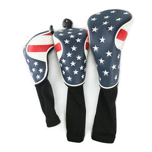 Set di Copritesta per Mazze da <span class=keywords><strong>Golf</strong></span> Personalizzati con Logo Ricamato, in Pelle PU con Magnete, Vendita all'Ingrosso - Product Image 2