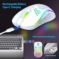 Souris de jeu personnalisée avec capteur optique Honeycomb 6D 7200 DPI, rétroéclairage RVB, souris ergonomique pour joueur, ordinateur PC, souris de jeu sans fil
