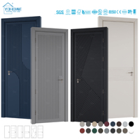 Portes intérieures modernes pré-assemblées en bois, designs personnalisés en contreplaqué, fabrication chinoise de premier plan