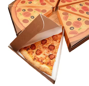 Boîte à pizza en papier |   Coupelles à emporter plates et pliables de 9/10/12 pouces |   Résistant à la graisse et imprimable, logo OEM - Product Image 2