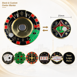 Marqueur de balle de golf magnétique de nouvelle conception avec marqueur central amovible de 25 mm pour les cadeaux de tournoi de golf - Product Image 5