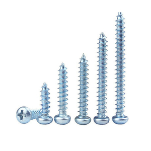 Pan Head Zinc Plated Stainless Steel <b>Screws</b> Metric Coarse Thread 12mm Cap Diameter Class 8.8 - Product Image 3