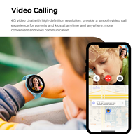Montre connectée pour enfants LT58 avec écran AMOLED rond de 1,19 pouce, caméra 2,0 MP, GPS, WiFi, LBS, appel vidéo