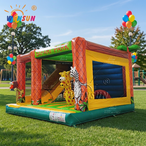 WINSUN Parc de jeux gonflable commercial pour enfants, animaux de la forêt, trampoline en PVC, ignifuge et imperméable, installation facile - Product Image 2