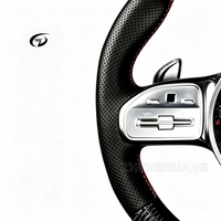 Volant en cuir perforé et fibre de carbone pour Mercedes (anciens modèles) – Amélioration pour les nouveaux W204, W205, W211, W212, W222, W213, W218, W219, AMG GT