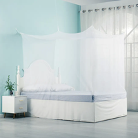 Moustiquaire rectangulaire suspendue pour lit simple ou double en polyester blanc pour textile et literie pour enfants