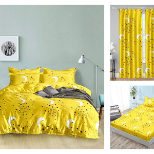 Günstige Polyester Vorhang Bettwäsche Bettdecken Sets Luxus Bettlaken Bettwäsche-Sets 6pc 8pc 10pc 12pc - Product Image 1