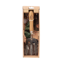 Esschert Design 100% FSC Manche en bois de frêne de haute qualité en acier inoxydable Râteau à main Fourche