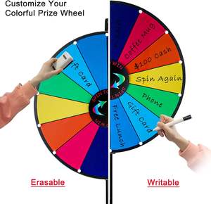 Ruota a premi con cavalletto pieghevole supporto da pavimento regolabile in altezza 14 slot colore cancellabile a secco ruota Spinner <span class=keywords><strong>gioco</strong></span> - Product Image 5