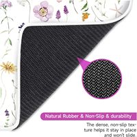 Tapis de Mahjong carré de 31,5 pouces en polyester, motif floral aquarelle, emballage en boîte, tapis de table de Mahjong pour jeux de cartes et de dominos