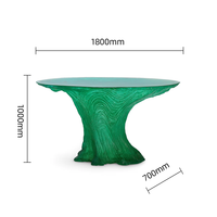 JingYue Table transparente personnalisée de luxe en résine Mobilier artisanal pour espaces commerciaux Hôtels Salons