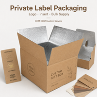 Individuell Bedruckte Aluminiumfolie Thermisch Isolierte Wellpappkartons, Öko-Faltbare Kraftpapier-Boxen für Frischlebensmittel Kühlketten-Verpackung