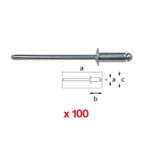 Rivets 995 en acier allié Al, 100 pièces, pour le raccordement des métaux - Product Image 2