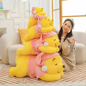 Commercio all'ingrosso simpatico Winnie <span class=keywords><strong>Pooh</strong></span> cartone animato orso peluche morbido imbottito cuscino per il sonno dei bambini per alleviare lo Stress pieno di cotone PP - Product Image 1