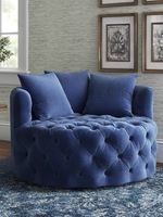 Sofá Individual Modular de Lujo Americano con Botones, Diseño Nórdico Simple, Sillón Perezoso de Terciopelo Esponjoso para Sala de Estar Pequeña