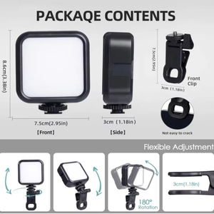 Iluminación Portátil Mini RGB para Teléfono, CI Ajustable para Video, Selfie, Vlog, Iluminación Externa para Selfie, Maquillaje, Conferencias, Fotografía - Product Image 5