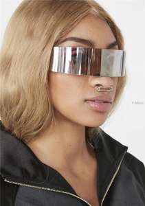 Gafas de sol de soldado del futuro de Ciencia ficción Para mujer y hombre, lentes de sol de una pieza con forma de diadema única, divertidas, para fiestas y películas - Product Image 5