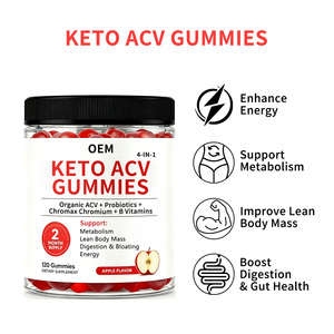 Suplemento Dietético OEM/ODM 4 en 1 Keto ACV Gummies con ACV Orgánico, Probióticos y Vitaminas B con Cromo Chromax - Product Image 3