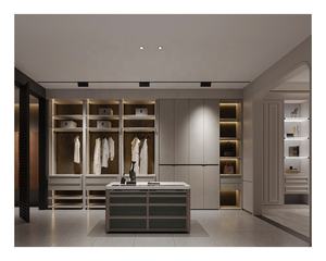 خزانة ملابس حديثة بستة أبواب من الخشب الرقائقي المكسو بالقشرة للبيع - Product Image 3