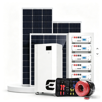 Système solaire photovoltaïque monocristallin tout-en-un 5 kW avec contrôleur MPPT, batterie LiFePO4, onduleur 3 kW, kit hybride pour usage domestique