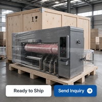 Machine automatique d'impression flexographique, de découpe et de rainurage pour carton ondulé avec encre à base d'eau pour boîtes cadeaux