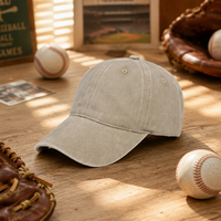 Topi Baseball Katun Vintage Dicuci, Logo Kustom OEM ODM Langsung dari Pabrik Bightsun, Topi Outdoor Bernapas untuk Grosir