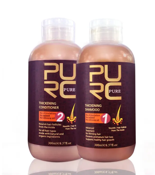 PURC thickening shampoo with hair growth oil make hair regrow