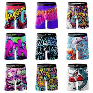 Boxer da <span class=keywords><strong>Uomo</strong></span> Personalizzati con Logo, Stampa Digitale, <span class=keywords><strong>Abbigliamento</strong></span> Intimo Maschile, Comfort Elasticizzato, Moda Classica di Alta Qualità - Product Image 1
