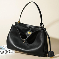 Sac à bandoulière de luxe en cuir véritable pour femme, grand sac fourre-tout à porter sous le bras, sac cosmétique tendance pour le quotidien