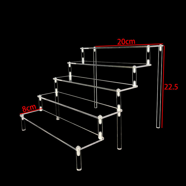 Modern Portable Acrylic Lifter Display Stand for Cosmetics Action Figures Cupcakes Desserts